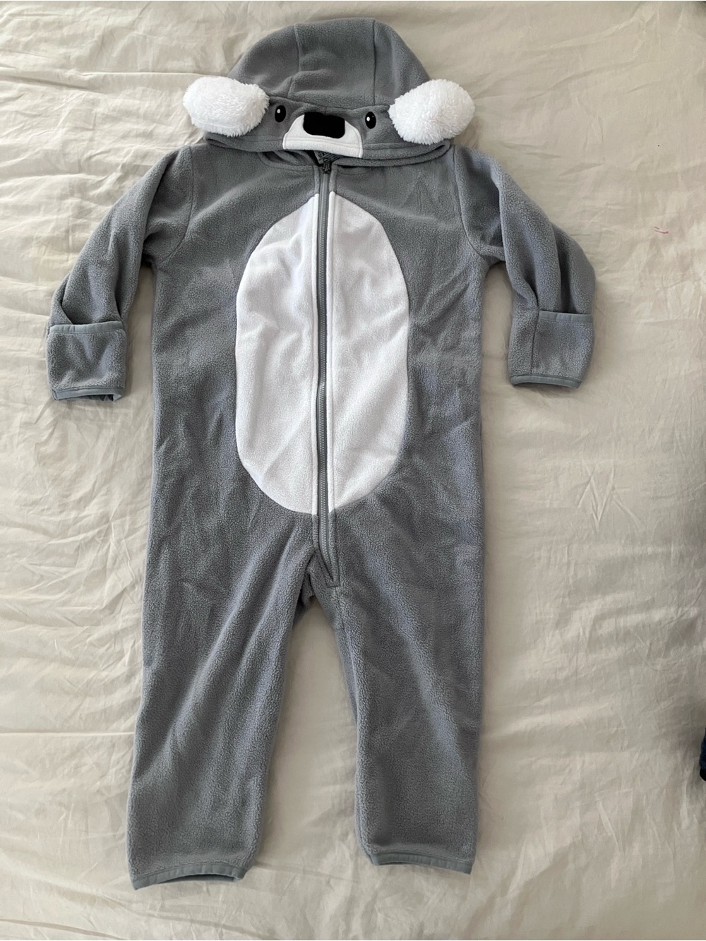 Toddler Koala Halloween Costume Hooded One Piece Zip 3T